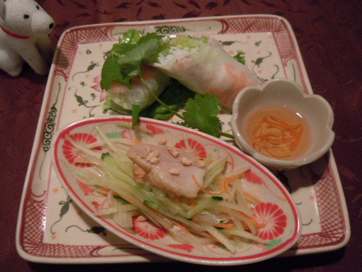 前菜と生春巻き