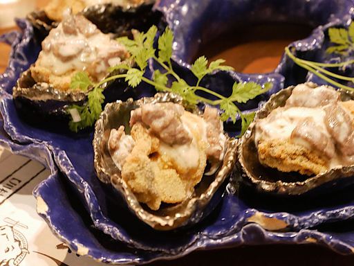 牡蠣のセモリナ揚げ 和牛タルタルソース