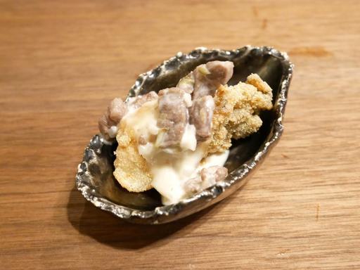 牡蠣のセモリナ揚げ 和牛タルタルソース