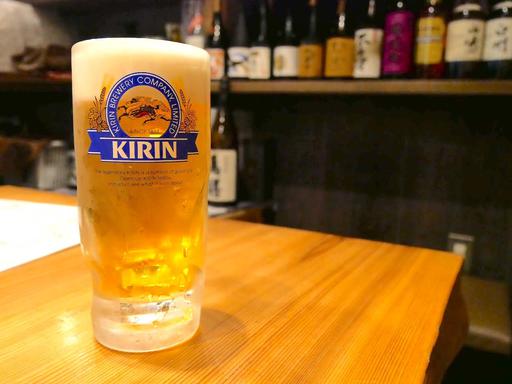 生ビールはキリン一番搾り