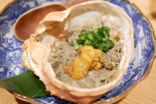 うにとずわい蟹 甲羅焼き