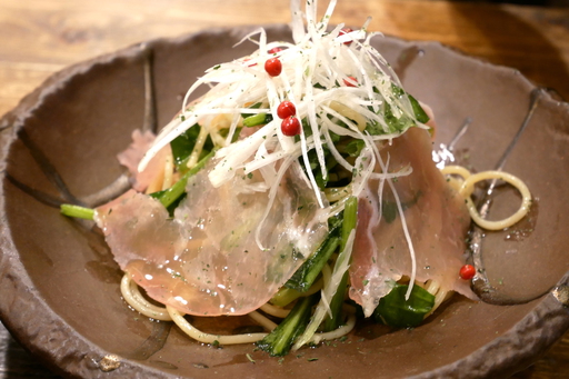 生ハムのパスタ