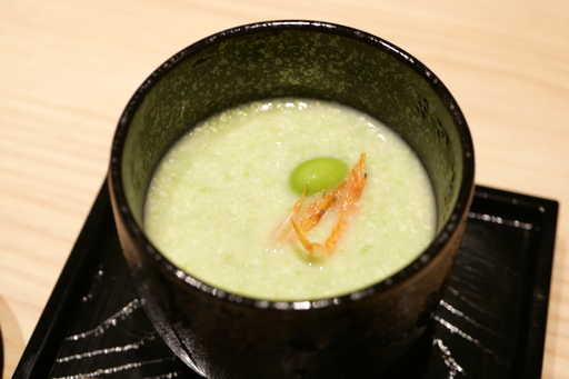 枝豆と桜えびの茶碗蒸し