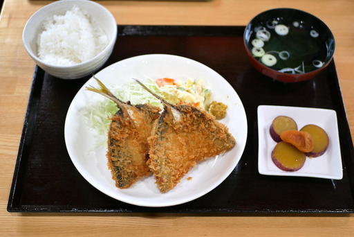 アジフライ定食