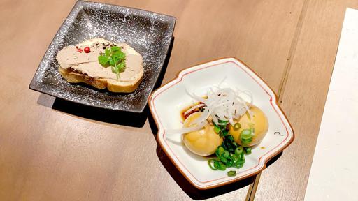 レバーパテとうずらのたまごの醤油漬け