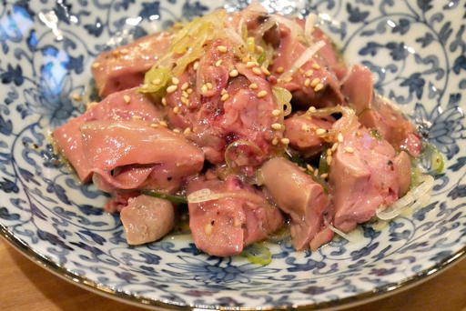 冷製鶏レバー葱油がけ