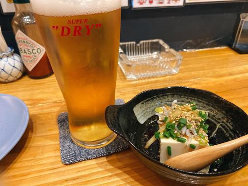 ビールとお通し
