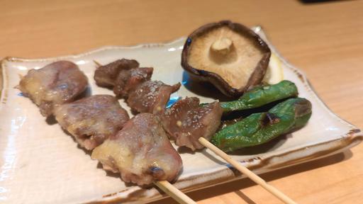 焼き野菜、ハツと砂肝