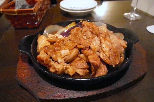 鶏肉と野菜の鉄板焼き
