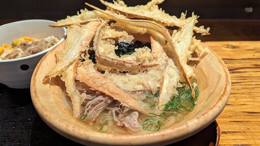 肉ごぼう天うどん