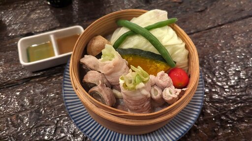 黒部名水ポーク野菜巻きおまかせ三種