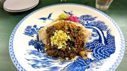 白桃チャツネのドライカレー