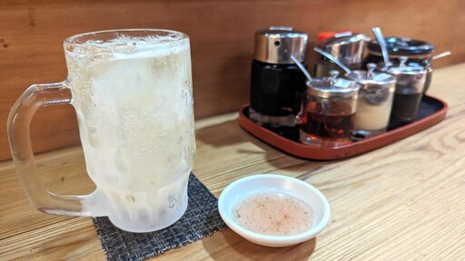 ハイボールと梅ダレ