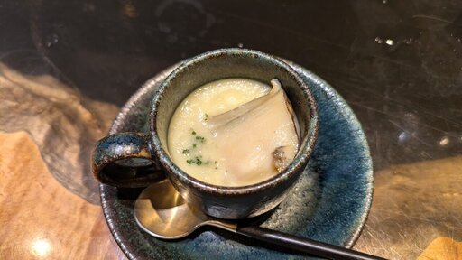 鮑と季節野菜のポタージュ