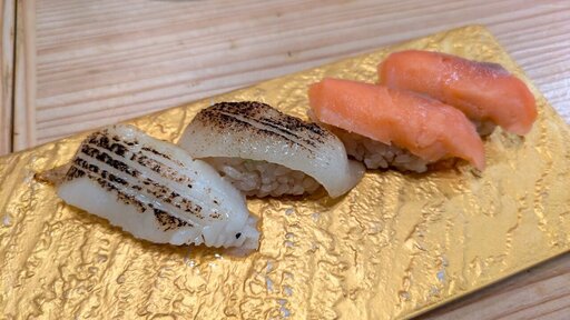 飲めるサーモン、飲める炙りエンガワ
