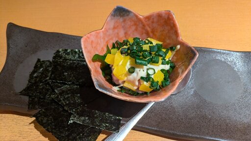トロたくマヨ板のり添え