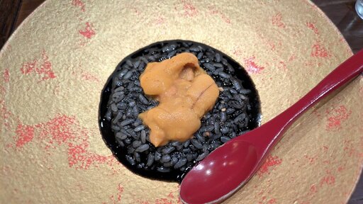 お凌ぎ 浜松産もち米 舞阪紋甲烏賊 イカ墨リゾット