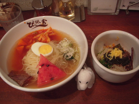 盛岡冷麺ミニピビンパセット