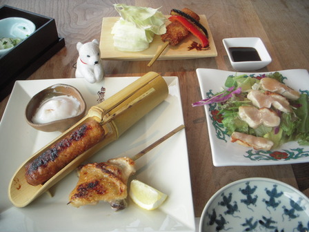 赤鶏の炭焼き膳