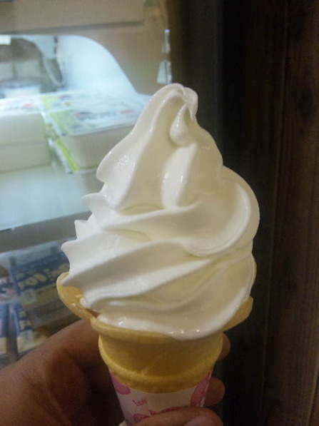 栗駒産牛乳100％のソフトクリーム