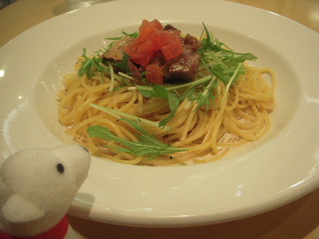 やわらかビーフシチューの和風クリームパスタ