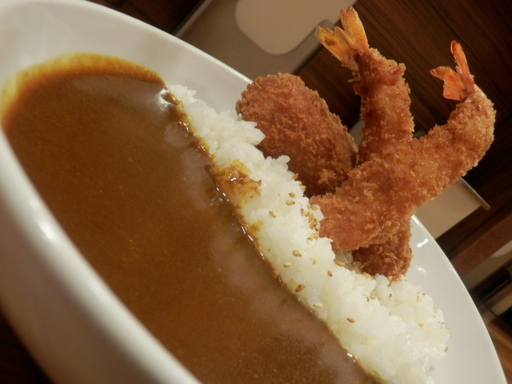 海老フライ＆カニクリームコロッケカレー