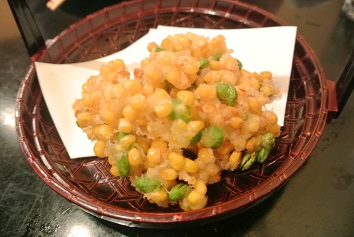 もろこしと枝豆のかき揚げ