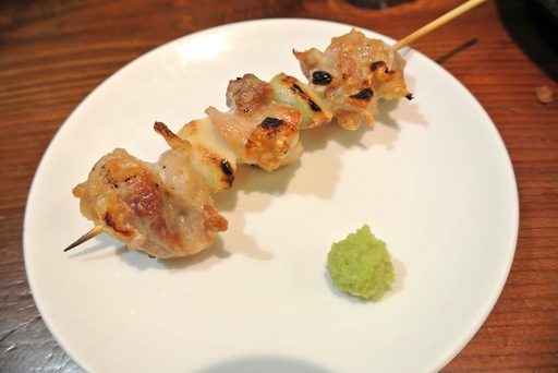 マスターの鳥ももにんにく串