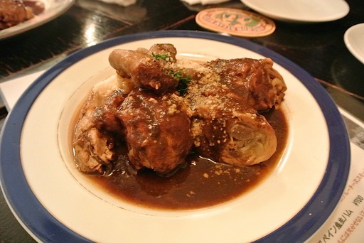 津軽鶏の味噌ビール煮込み、長芋のピュレ添え