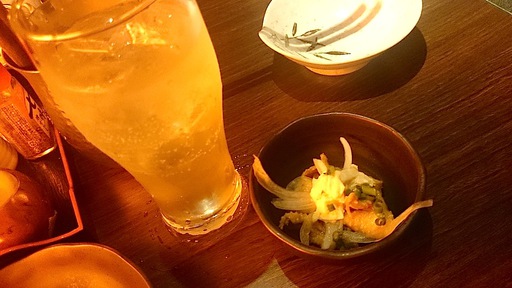 ビールとお通し