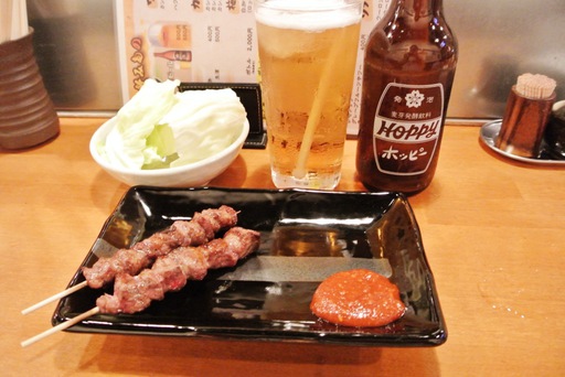 シャリキンホッピーとかしらとハラミ