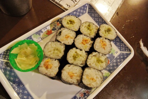 ワサビ巻きと納豆巻き