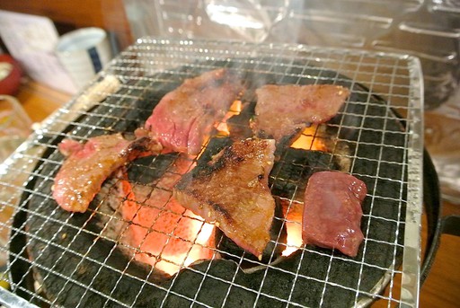 七輪で焼く